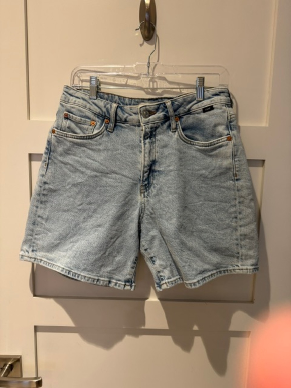 Mavi Light Blue High-Rise Denim Shorts